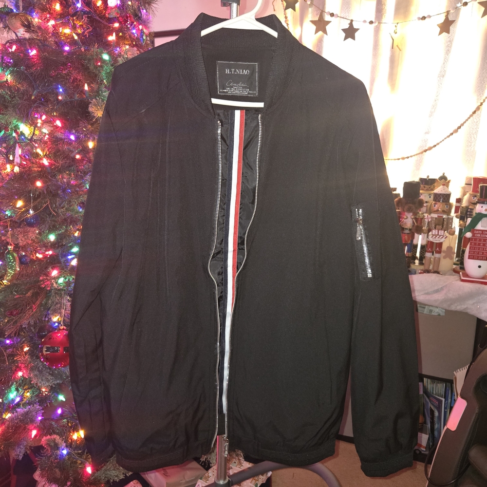 BLK DNM Unisex Black Bomber Jacket NWOT size M